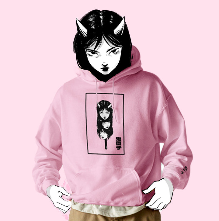 Oni Dango light pink hoodie